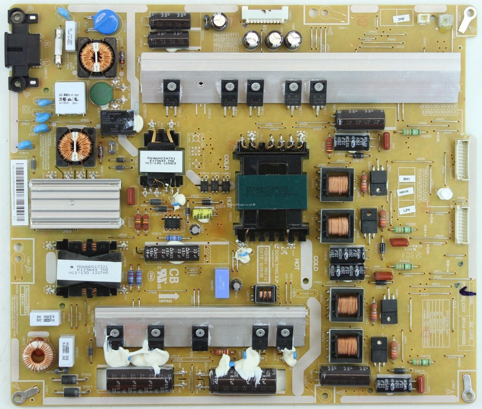 Power supply board from Samsung 55" LED TV UE55ES8000 BN44-00523B
